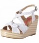 Jellypop Womens Wedge Sandal White