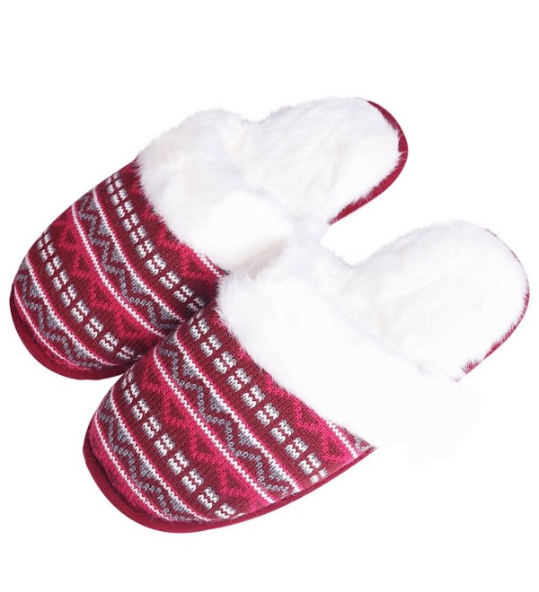 iisutas Slippers Wool Like Anti Skid Multicolor