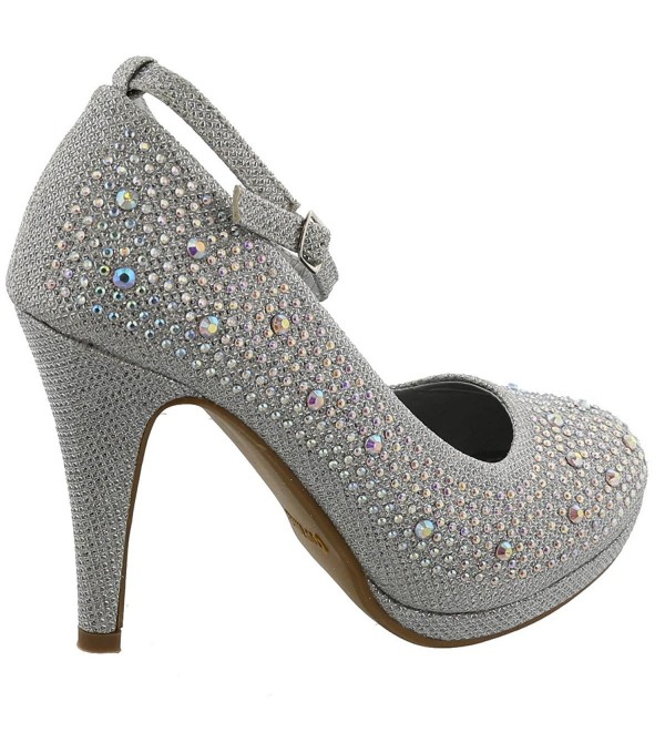 ankle strap round toe heels