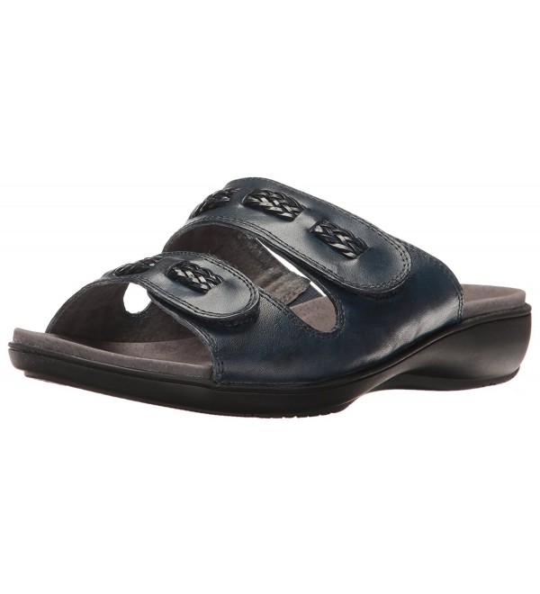 Trotters Womens Slide Sandal Navy