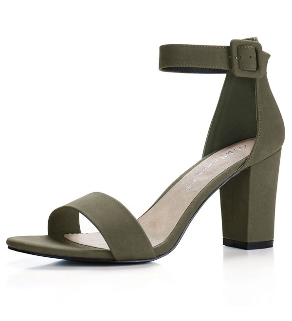Allegra Womens Chunky Ankle Sandals
