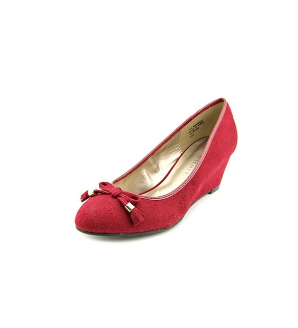 Womens Brynn Round Toe Wedge Pumps - Wine - C7128NHUS0Z