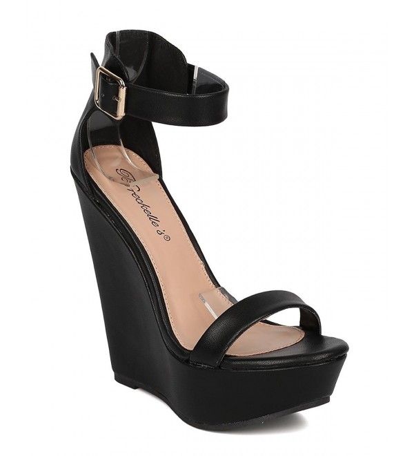 Women Leatherette Platform Wedge Breckelles