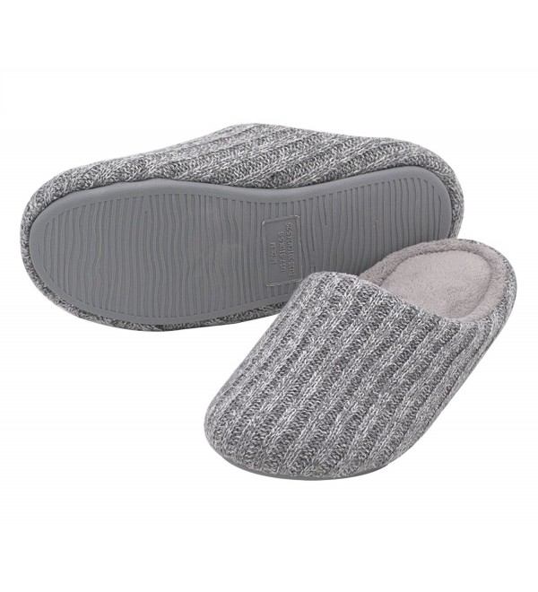 HomeIdeas Womens Knitted Anti Slip Slippers