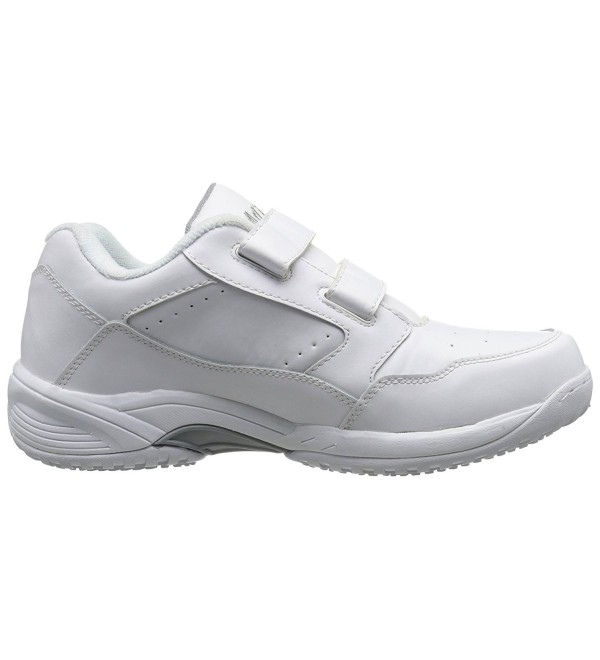 Men's Uniform Athletic Velcro Shoes - White - CR129XGILS1