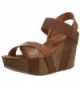 MIA Womens Wedge Sandal Cognac