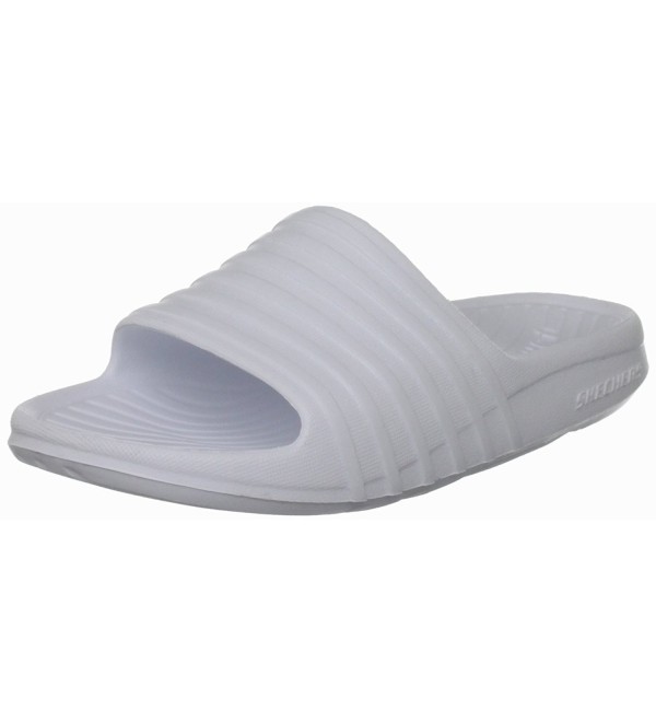 skechers white flip flops