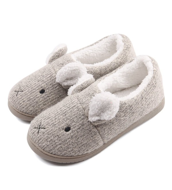 Women Comfort Plush Cozy Home Slippers Animal Non Slip Indoor Shoes ...