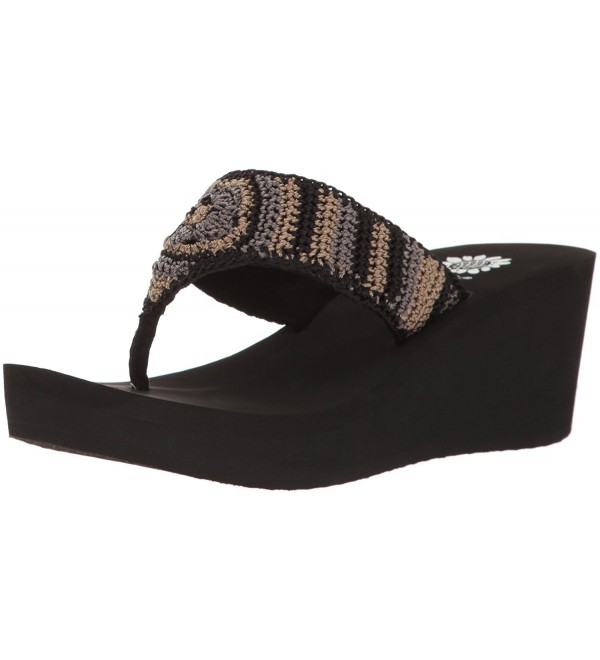 Yellow Box Womens Wedge Sandal