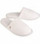 White Closed Fleece Travel Slipper