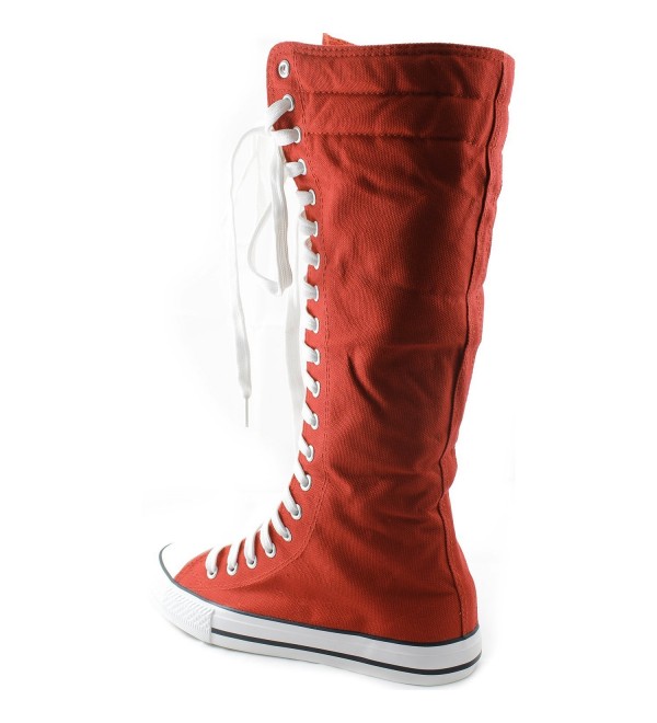 knee high canvas shoes