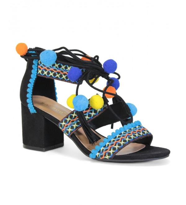 Bamboo Highlight Embroidered Multicolor Sandals