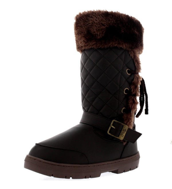 Womens Roap Buckle Winter Boots