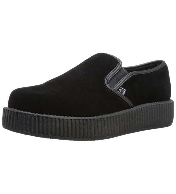 T U K Unisex Suede Creeper Black