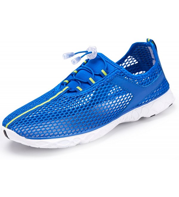 Women's Lightweight Quick Drying Aqua Water Shoes - Blue - CP184QG0OD6