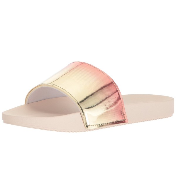 rose gold slide sandals