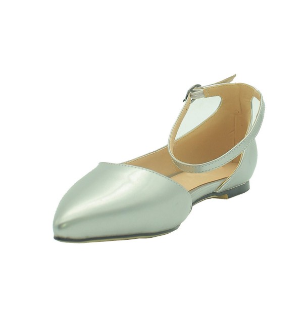 VASHOP Womens Dorsay Pointy Ballet