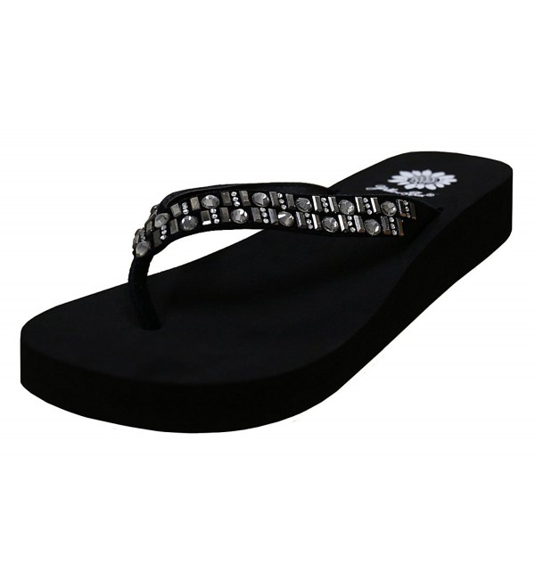 black foam flip flops