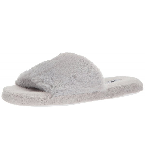 Women's Bandana Slipper - Grey Fabric - C0182K6CH5O