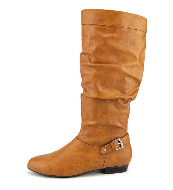 Womens Pettra Closed Toe Mid-Calf Fashion Boots - Cognac - C111WCBXKPJ