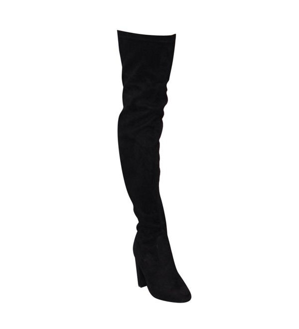 AE69 Women's Inside Zipper Wrapped Block Heel Over Knee High Boots ...