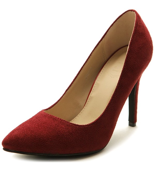 Ollio Womens DOrsay ZM9004 Burgundy