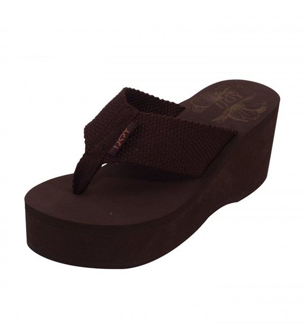 Womens Comfort Wedge Thong Flops