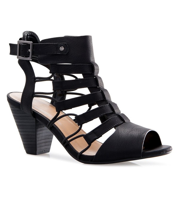 OLIVIA Womens Strappy Wedge Sandals