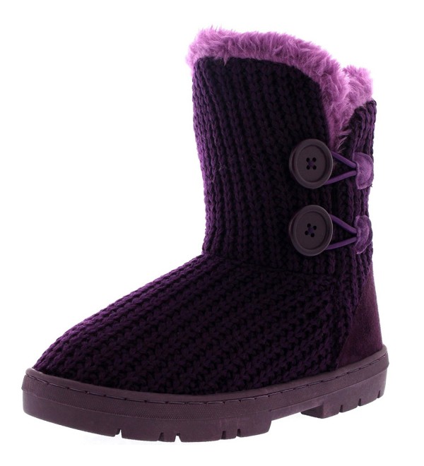 Womens Button Waterproof Winter Knitted