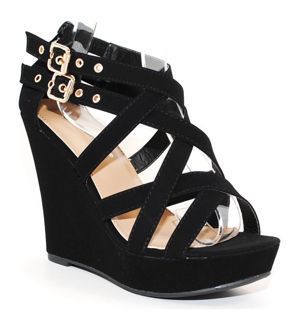 Women Fashion Buckle Wedge Sandals