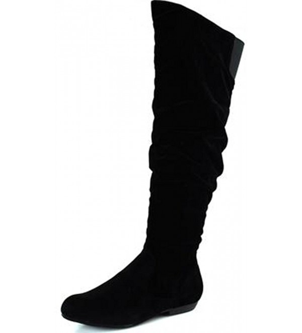 Women's Over the Knee Thigh High Flats Boots Zipper Closure Quintus-1 ...