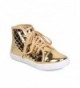 Qupid Metallic Leatherette Quilted Sneaker