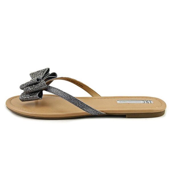 Womens Mabae Canvas Open Toe Beach Slide Sandals - Pewter - CC180KRGQ2H