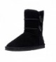Womens Black Suede Leather Boots