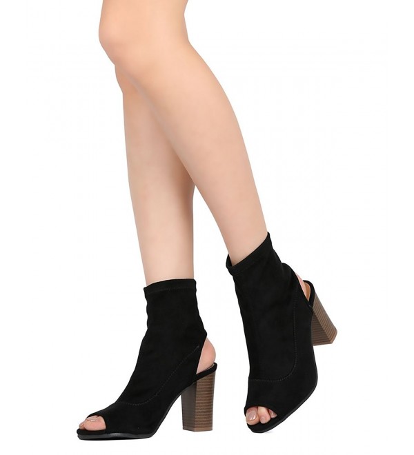 Qupid Women Suede Chunky Bootie