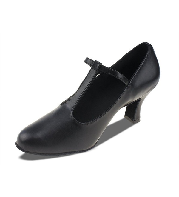 MSMAX Unisex Leather Black Heeled