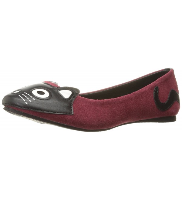 T U K Womens A9105l Ballet Burgundy