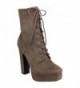 Beston Womens Zipper Platform Booties