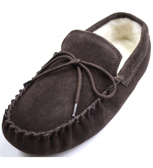 Snugrugs Womens Brown Moccasin Slippers