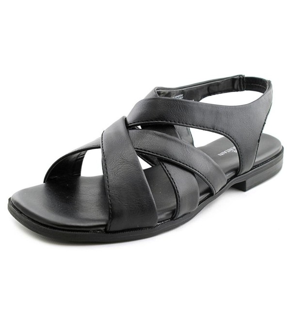 Womens Chef Open Toe Casual Ankle Strap Sandals - Black - CH12BPBYI57