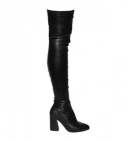 FM29 Women's Stretchy Snug Fit Side Zip Thigh High Boots Half Size ...