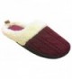 Womens Dearfoams Cable Slippers Cabernet