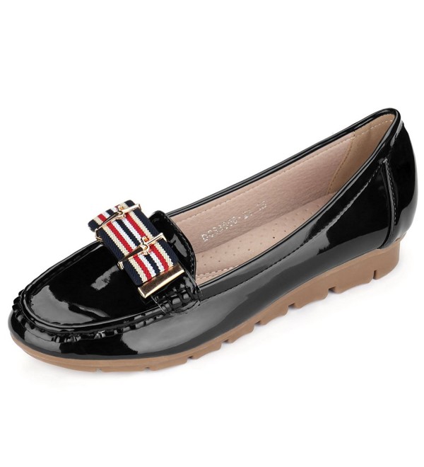 Allegra Womens Rounded Striped Loafers