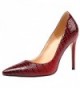 AOOAR Womens Embossed Pointed Crimson