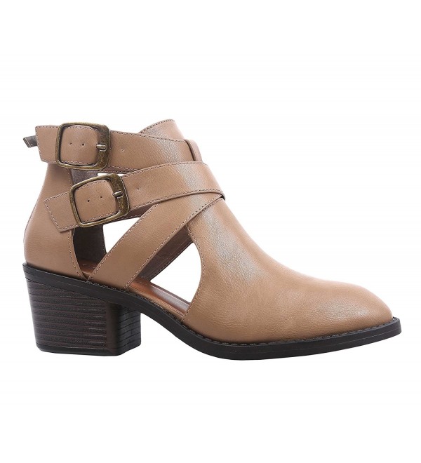 Fashion Leather Ankle Booties Womens