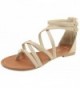 Anna Shoes Womens Strappy Buckle