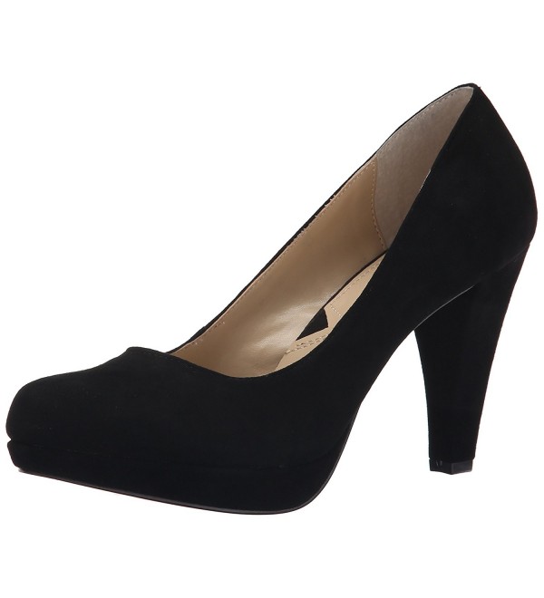 Footwear Women's Prestin Platform Pump - Black Kid Suede - C511YJLB04D