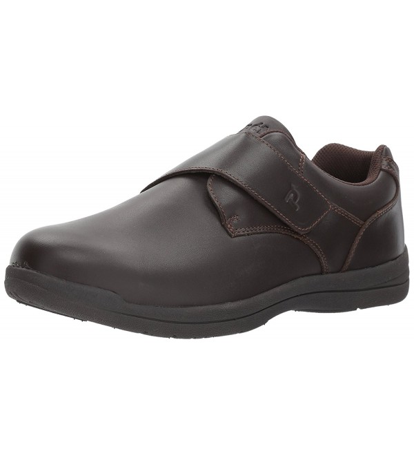 Propet Mens Strap Oxford Brown