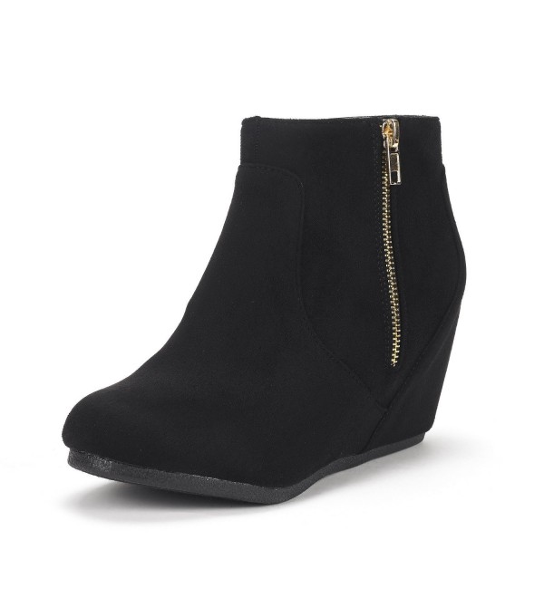 low wedge ankle boots