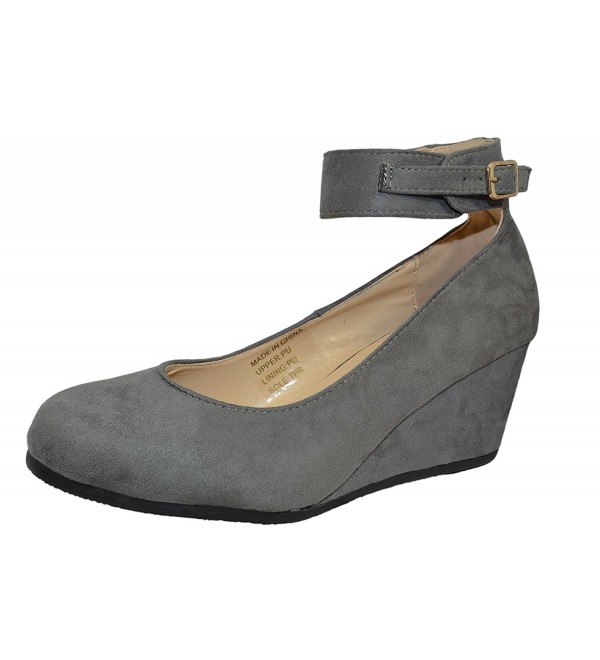 grey wedge pumps